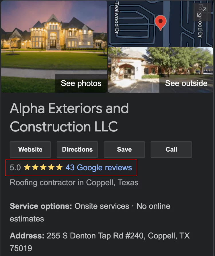 Coppell GBP Reviews