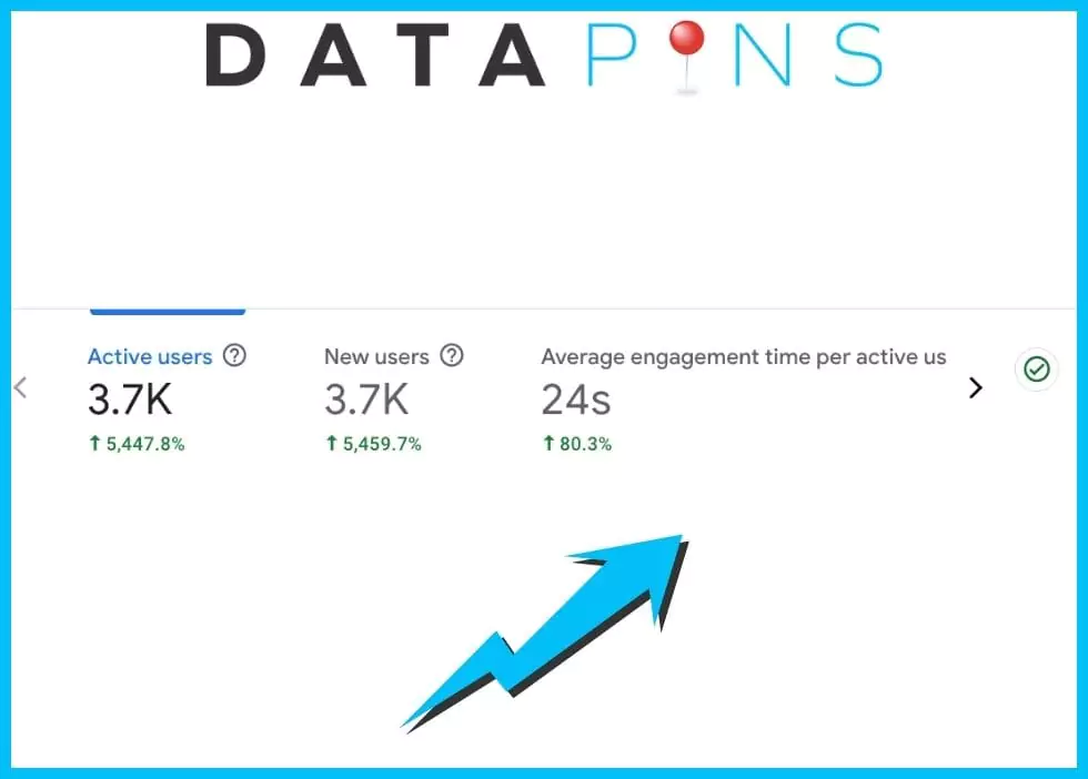 DataPins Results Proof from Google Analytics Traffic